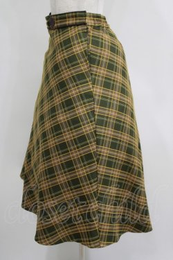 画像2: Fi.n.t / ビット使いバイアスチェックフレアースカート Free GREEN×YE H-25-05-16-1029-CA-SK-NS-ZH