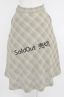 画像3: Fi.n.t / ビット使いバイアスチェックフレアースカート Free GREEN×YE H-25-05-16-1029-CA-SK-NS-ZH
