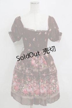 画像1: LIZ LISA / シフォン花柄ワンピース Free ブラウン H-25-05-16-1041-LO-OP-NS-ZH