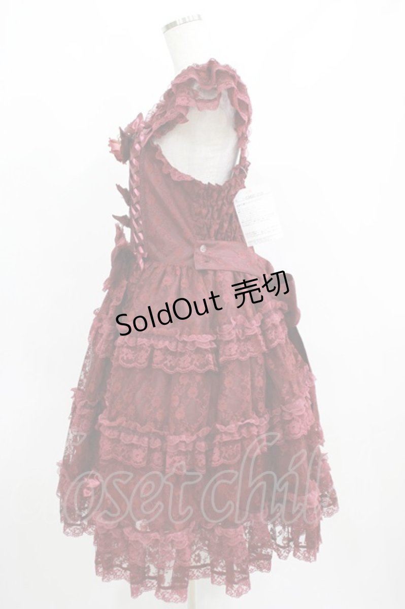 画像2: metamorphose / 【プラスサイズ】永遠の花嫁ドレス プラスサイズ えんじ H-25-05-16-1001-ME-OP-NS-ZH (2)