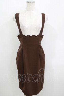 画像1: Fi.n.t / サス付きスカラップスカート/ポムポムプリン Free BROWN H-25-05-16-1045-CA-SK-NS-ZH