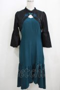 axes femme POETIQUE / ロータス刺繍チャイナワンピース M グリーン H-25-05-16-1046-AX-OP-NS-ZH
