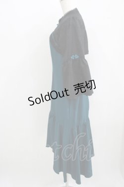 画像2: axes femme POETIQUE / ロータス刺繍チャイナワンピース M グリーン H-25-05-16-1046-AX-OP-NS-ZH