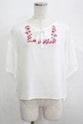 Fi.n.t / ヨークフルーツ刺繍ブラウス Free OFF WHITE H-25-05-16-1050-CA-BL-NS-ZH