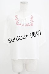 Fi.n.t / ヨークフルーツ刺繍ブラウス Free OFF WHITE H-25-05-16-1050-CA-BL-NS-ZH