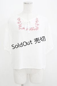 Fi.n.t / ヨークフルーツ刺繍ブラウス Free OFF WHITE H-25-05-16-1050-CA-BL-NS-ZH