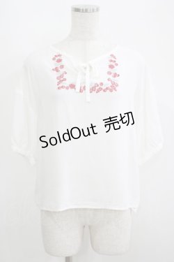 画像1: Fi.n.t / ヨークフルーツ刺繍ブラウス Free OFF WHITE H-25-05-16-1050-CA-BL-NS-ZH
