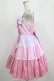 画像2: Angelic Pretty / ギンガム配色肩リボンジャンパースカート Free ピンク/ラベンダー H-25-05-16-1005-AP-OP-NS-ZH (2)