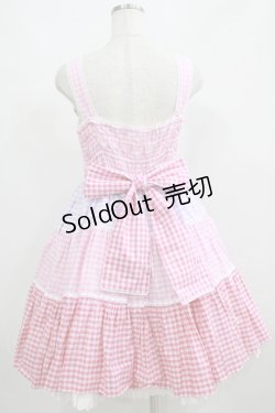 画像3: Angelic Pretty / ギンガム配色肩リボンジャンパースカート Free ピンク/ラベンダー H-25-05-16-1005-AP-OP-NS-ZH