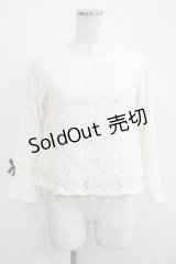 an another angelus / 総レースノーカラープルオーバーブラウス Free IVORY H-25-05-16-1054-CA-BL-NS-ZH