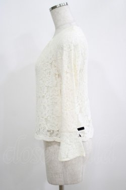 画像2: an another angelus / 総レースノーカラープルオーバーブラウス Free IVORY H-25-05-16-1054-CA-BL-NS-ZH