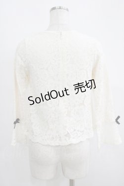 画像3: an another angelus / 総レースノーカラープルオーバーブラウス Free IVORY H-25-05-16-1054-CA-BL-NS-ZH