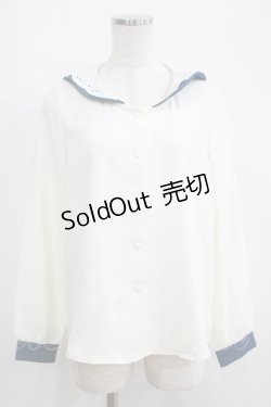 画像1: Fi.n.t / ヒートカットセーラーブラウス Free OFF/NAVY H-25-05-16-1057-CA-BL-NS-ZH
