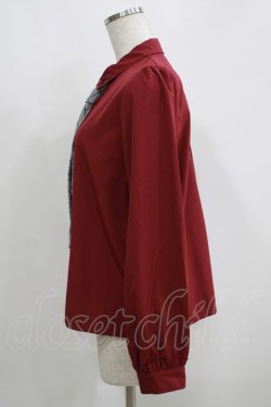 画像2: axes femme / チェック柄ネクタイ付ブラウス M ワイン H-25-05-16-1061-AX-BL-NS-ZH