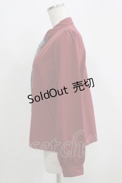 画像2: axes femme / チェック柄ネクタイ付ブラウス M ワイン H-25-05-16-1061-AX-BL-NS-ZH