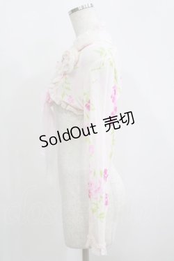 画像2: JESUS DIAMANTE / ぼかし薔薇ボレロ Free ピンク H-25-05-16-1072-JE-TO-NS-ZH