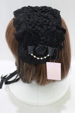 画像2: metamorphose / チュールレースヘッドドレス(パールチェーン)  ブラック H-25-05-16-1080-ME-AC-NS-ZH
