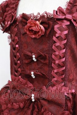 画像4: metamorphose / 【プラスサイズ】永遠の花嫁ドレス プラスサイズ えんじ H-25-05-16-1001-ME-OP-NS-ZH
