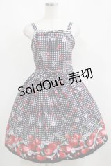 metamorphose / ギンガムチェリーはしごレースジャンパースカート Free ブラック H-25-05-16-1002-ME-OP-NS-ZH