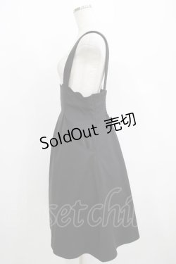 画像2: Fi.n.t / サスペンダー付きスカラップハイウエストスカート Free BLACK H-25-05-16-1014-CA-OP-NS-ZH