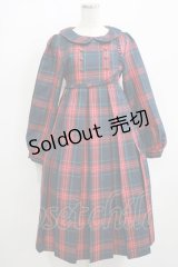 FLC / MINA*タータンチェックワンピース S グリーン H-25-05-16-1015-LO-OP-NS-ZH