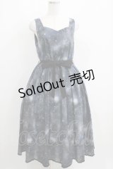 axes femme POETIQUE / 冬の星座柄ハートネックワンピース M ブラック H-25-05-16-1019-AX-OP-NS-ZH