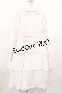 FLC / 皆方由衣コラボ/ティアードフリルワンピース M ピンク H-25-05-16-008-LO-OP-NS-ZH