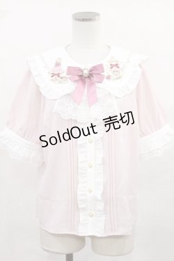 画像1: Amavel / 喫茶アマベルのアフタヌーン・ティーブラウス Free ピンク H-25-05-16-026-CA-BL-NS-ZH