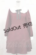 Amavel / リボン付きワンピース Free ボルドー H-25-05-16-003-CA-OP-NS-ZH