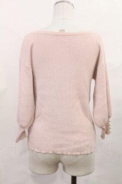 画像2: an another angelus / 袖口パール釦Vネックニットプルオーバー Free L/PINK H-25-05-16-036-CA-TO-NS-ZH