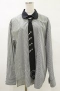 MILKBOY / ROUND COLLAR PUNK TIE SHIRTS  クロシロストライプ×クロ H-25-05-17-034-MB-BL-KB-ZH