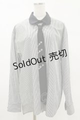 MILKBOY / ROUND COLLAR PUNK TIE SHIRTS  クロシロストライプ×クロ H-25-05-17-034-MB-BL-KB-ZH