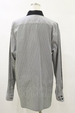 画像2: MILKBOY / ROUND COLLAR PUNK TIE SHIRTS  クロシロストライプ×クロ H-25-05-17-034-MB-BL-KB-ZH