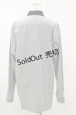 画像2: MILKBOY / ROUND COLLAR PUNK TIE SHIRTS  クロシロストライプ×クロ H-25-05-17-034-MB-BL-KB-ZH