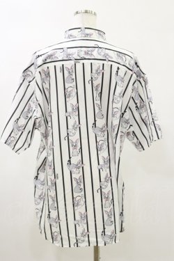 画像2: MILKBOY / CAT STRIPE SHIRTS  シロ H-25-05-17-035-MB-BL-KB-ZH