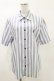 画像1: MILKBOY / LOGO Stripe shirt  ホワイト×ブルー H-25-05-17-036-MB-BL-KB-ZH (1)