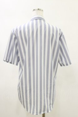 画像2: MILKBOY / LOGO Stripe shirt  ホワイト×ブルー H-25-05-17-036-MB-BL-KB-ZH
