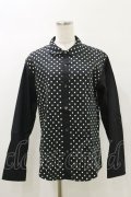 MILKBOY / ドット切替シャツ  黒×白 H-25-05-17-038-MB-BL-KB-ZT0519H