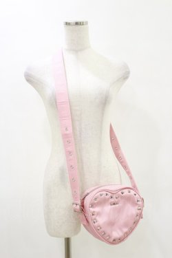 画像1: MILK / ハートスタッズショルダーバッグ  ピンク H-25-05-17-007-ML-BG-KB-ZH