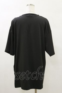 画像2: NieR Clothing / プリント半袖CUTSEW  黒 H-25-05-17-039-PU-TO-KB-ZH