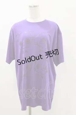 画像1: NieR Clothing / プリント半袖CUTSEW XL 紫 H-25-05-17-041-PU-TO-KB-ZH