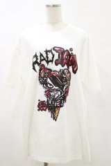 HYPER CORE / RAD JAMコラボレーションTシャツ  白 H-25-05-17-042-PU-TO-KB-ZH