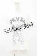 MALKOMALKA / プリントTシャツ  白×黒 H-25-05-17-044-PU-TO-KB-ZH