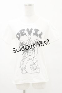 MALKOMALKA / プリントTシャツ  白×黒 H-25-05-17-044-PU-TO-KB-ZH