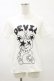 画像1: MALKOMALKA / プリントTシャツ  白×黒 H-25-05-17-044-PU-TO-KB-ZH (1)