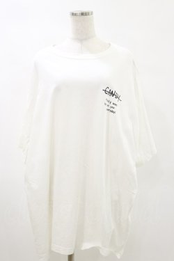 画像1: Candy Stripper / コラージュプリントBIG Tシャツ  白 H-25-05-17-045-PU-TO-KB-ZH