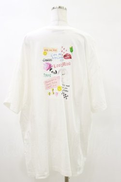 画像2: Candy Stripper / コラージュプリントBIG Tシャツ  白 H-25-05-17-045-PU-TO-KB-ZH