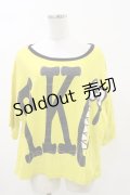 MALKOMALKA / プリントTシャツ  イエロー×黒 H-25-05-17-048-PU-TO-KB-ZH