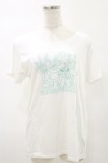 MALKOMALKA / プリントTシャツ  白×サックス H-25-05-17-050-PU-TO-KB-ZH