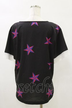 画像2: MALKOMALKA / プリントトップス  黒×白 H-25-05-17-051-PU-TO-KB-ZH